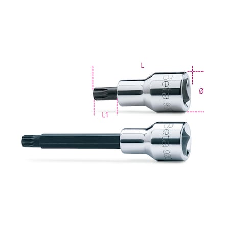 Beta Tools XZN Profile Socket Driver, 6L 9200562